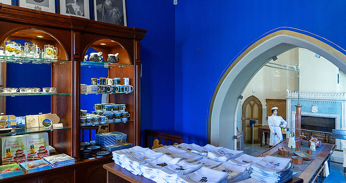 Interior shots of the castle shop at Hohenschwangau Castle